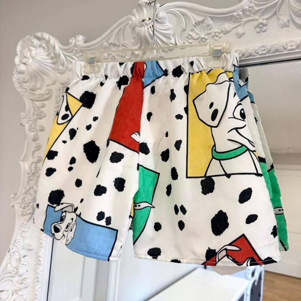 New York Couture *One of a Kind* Reworked Disney 101 Dalmatians Pocket Shorts